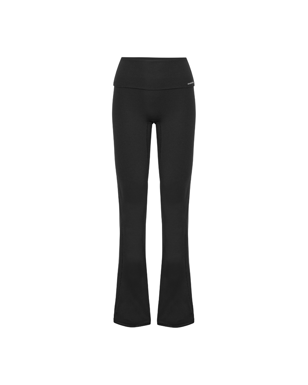 Neaty Fold Over Flare Pants - Black