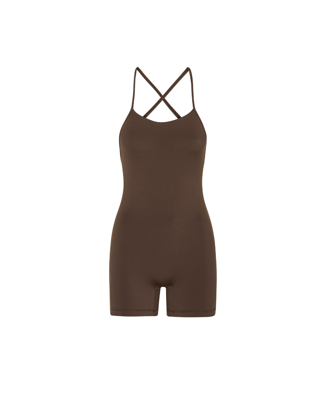Luna Cross Back Playsuit - Pecan Brown