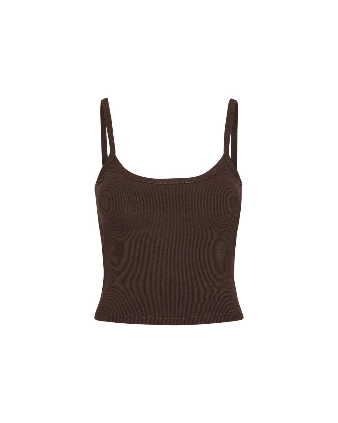 Rib Tank Top - Pecan Brown
