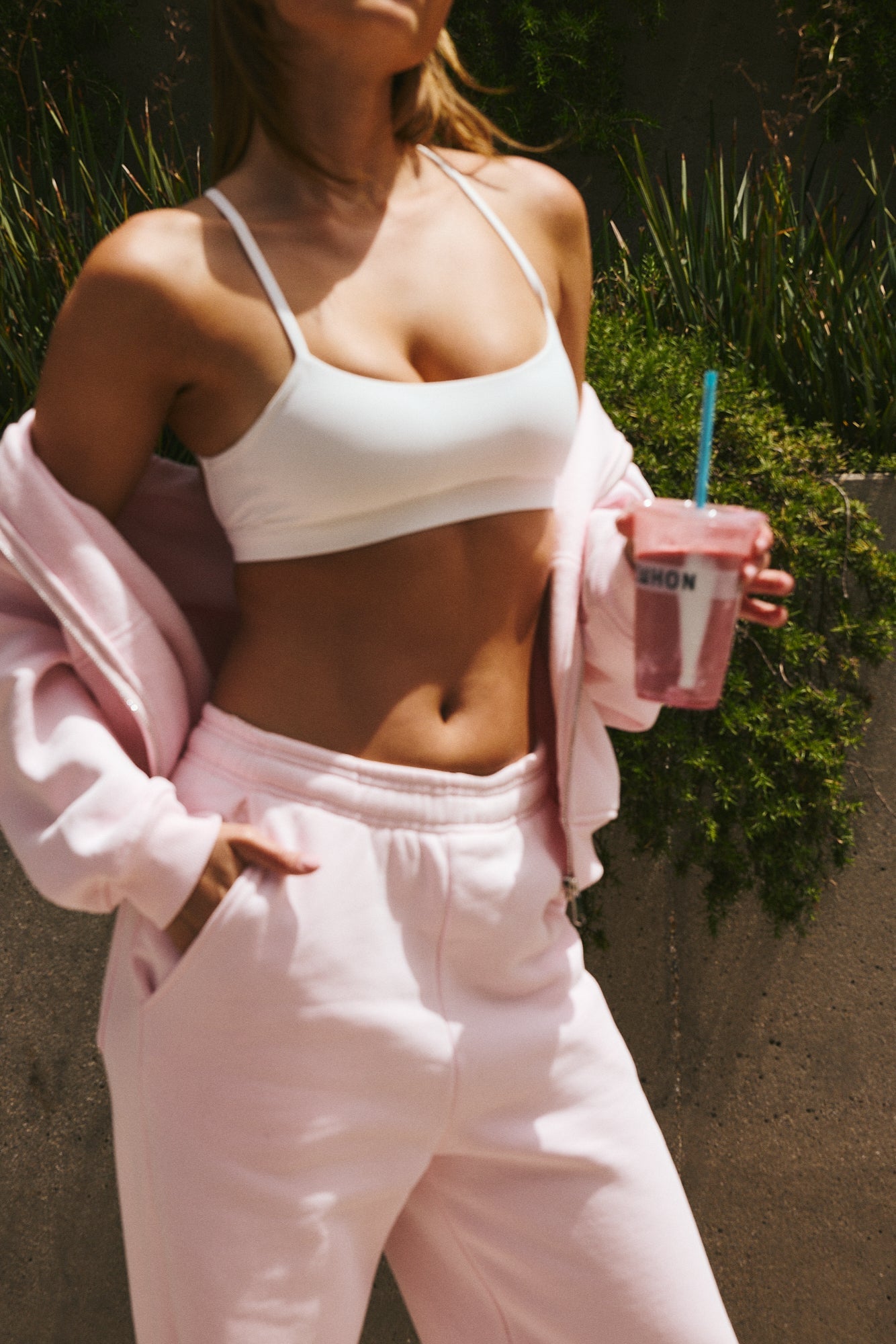 Wide Sweatpants - Soft Pink