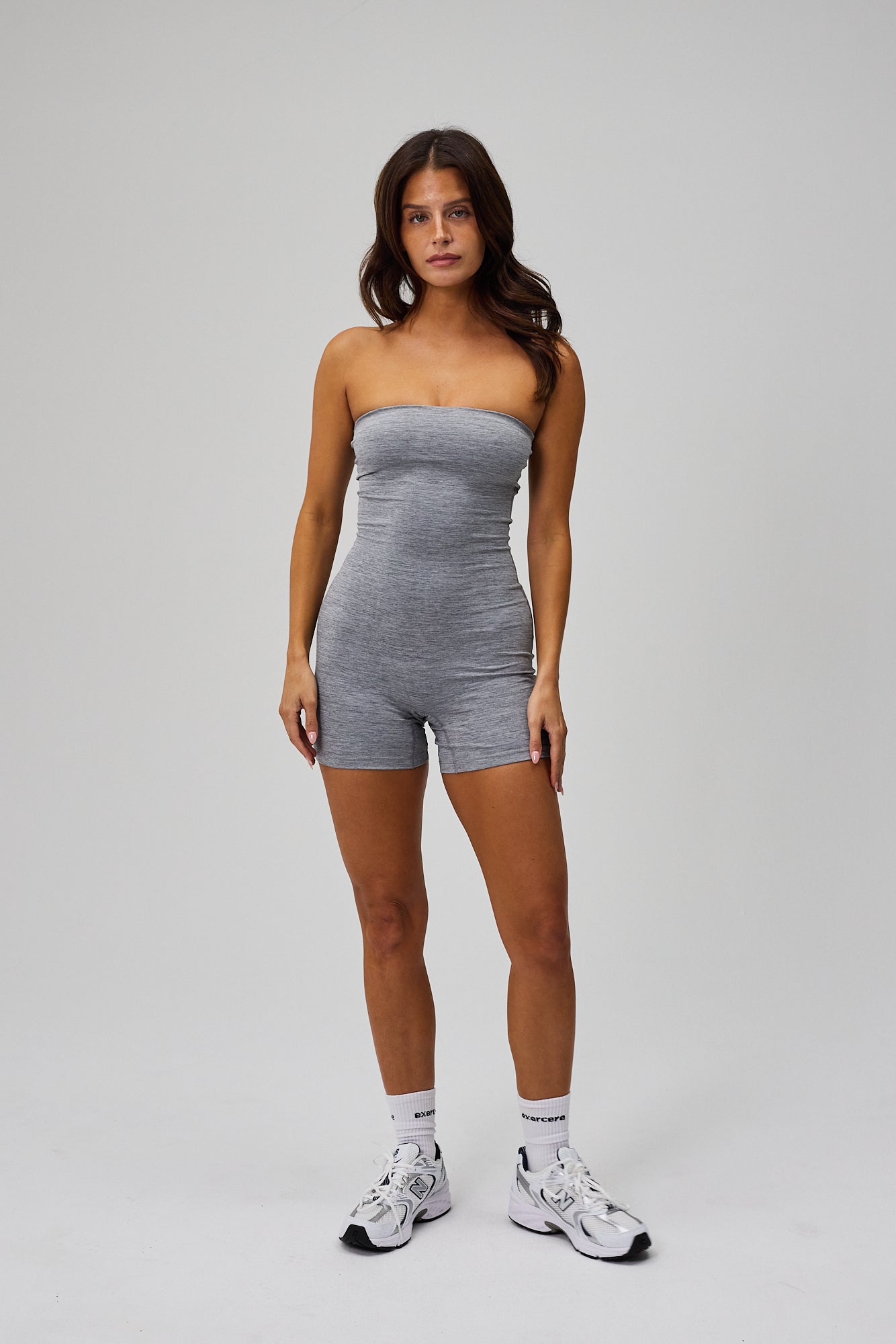 Muse Tube Playsuit - Grey Melange