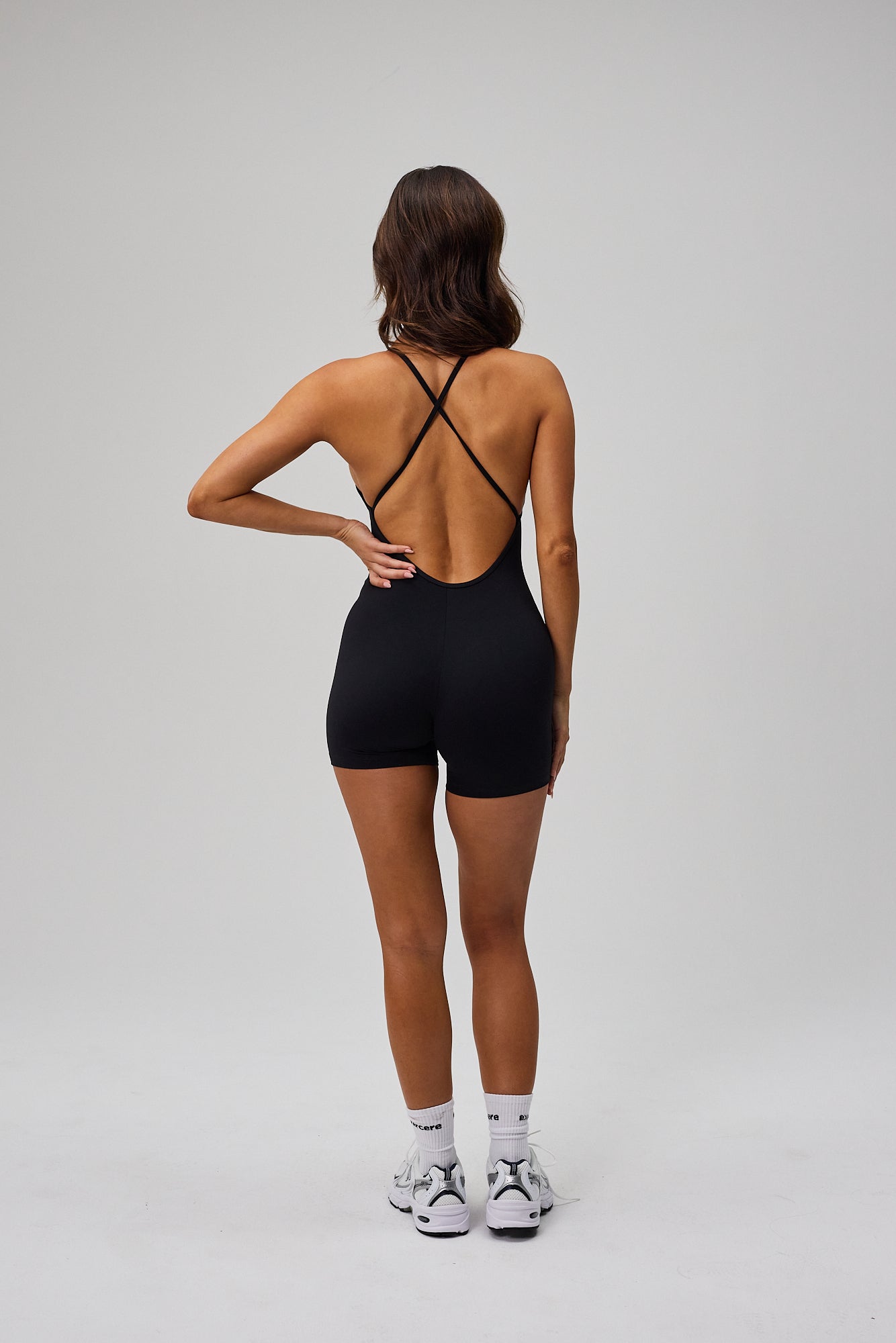 Luna Cross Back Playsuit - Black