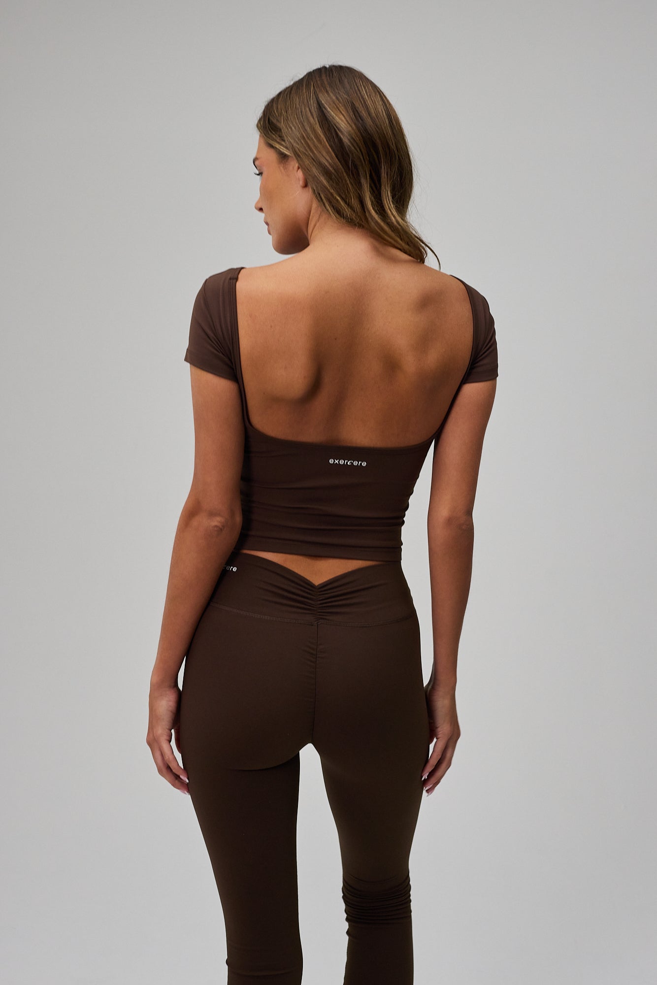 Luna Scrunch Tights - Pecan Brown