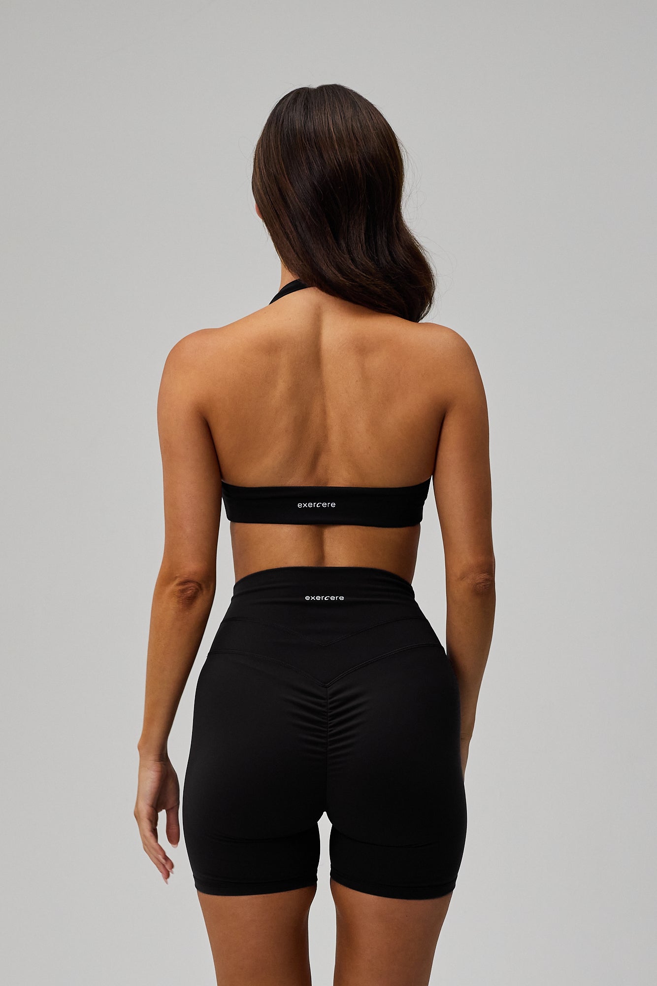 Scrunch Halter Bra - Black